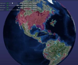 Virtual Earth Globe with map data overlaid by osgEarth