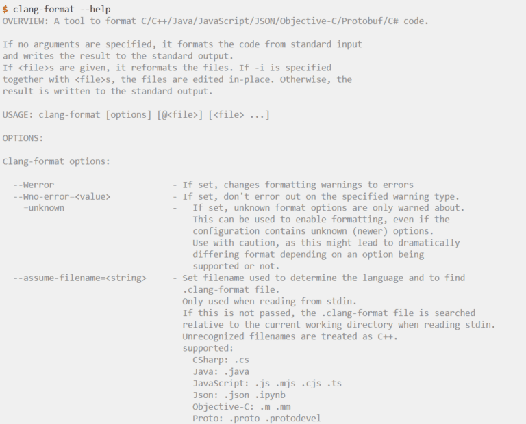clang-format Style Guide Matrix and Summaries - AlphaPixel Software ...