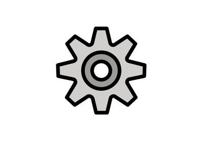 Gear icon for CAD, CNC, and fabrication