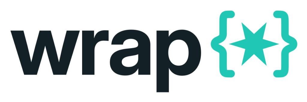 WrapStar logo: the word wrap followed by a curly-brace wildcard asterisk in teal