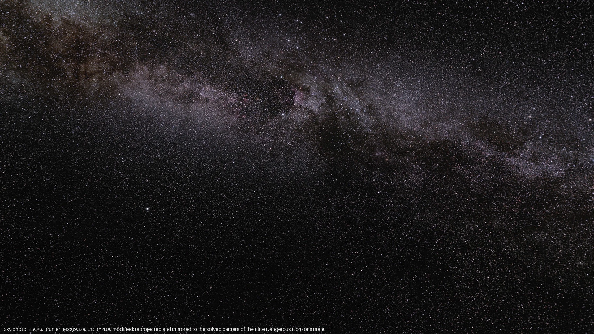 The real-sky photograph reprojected into the menu camera but not mirrored, showing Lyra and Cygnus as they appear from Earth
